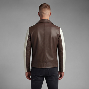Blouson en cuir de moto pour homme de haute qualité, qualité export, blouson de motard en cuir pour homme, blouson en cuir tendance pour homme, moto - Product Image 2