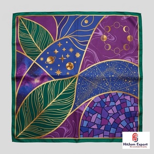 Premium Custom Silk Feel Square Scarf Lightweight Fashion OEM ODM Manufacturer Efate Custom Fabric Products Wholesale - Product Image 3