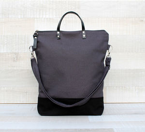 Sac fourre-tout en cuir et toile vintage, sac à bandoulière brodé, imperméable, pour voyage, travail, shopping, grande capacité, durable - Product Image 1