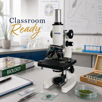 Educational Biological Microscope | Student Compound Microscope with Aluminium Body Precision Optics for School Lab Research Use