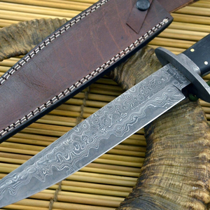 Couteau tactique de chasse à poignée ergonomique, outil de survie en plein air, motif en acier Damas, équipement de camping, utilisation multi-usage - Product Image 2