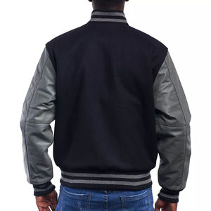OEM Service Custom Logo Color <b>Men</b> Fleece Varsity <b>Jacket</b> Stand Breathable Pakistan Made High Quality New Style College <b>Baseball</b> - Product Image 3