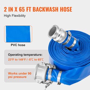 Kit Tubo di Aspirazione per Pompe d'Acqua 2 pollici x 65 piedi Tubo Blu per Controflusso + Tubo Verde di Aspirazione da 20 piedi con Filtro a Fori in Acciaio - Product Image 4