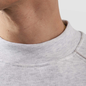 Sudadera de cuello redondo para hombre, de peso pesado, cómoda, de color sólido, personalizable y transpirable. - Product Image 4