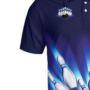Nouvelle Arrivée - Polo de Bowling Sublimé pour Homme - Séchage Rapide - Manches Courtes - Maillot de Sport - Imprimé Boules de Bowling - Coupe Classique - Product Image 6
