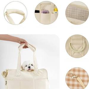 กระเป๋าใส่สัตว์เลี้ยงทรงสี่เหลี่ยมผ้าโพลีเอสเตอร์ ระบายอากาศได้ดี น้ำหนักเบา สำหรับสุนัข ใช้ถือหรือสะพายข้างได้ เหมาะสำหรับเดินทางในรถยนต์ ผลิตในเวียดนาม - Product Image 4