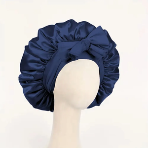 Gorro de satén sedoso ajustable con lazo, turbante ancho para mujer, gorro de ducha posparto, gorro de belleza para dormir, gorro grande de maternidad - Product Image 3