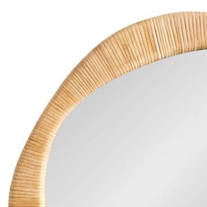 Espejo de pared redondo irregular de ratán tejido, forma natural orgánica, decoración para el hogar, para hotel, cafetería, venta al por mayor, sostenible - Product Image 3