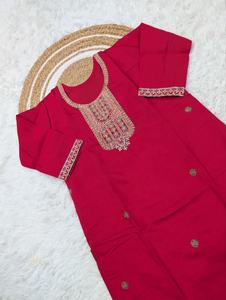 Tela Moderna para Faldas y Dupattas, de Viscosa Pura Chanderi con Bordado, de Secado Rápido - Product Image 6