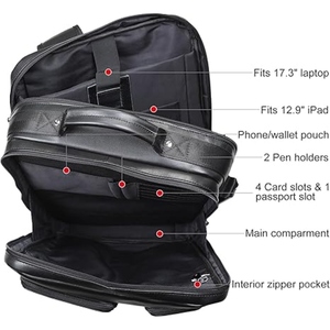 New Classic Design Wholesale Price Low MOQ Customized Leather Made <b>Backpacks</b> for Sale in Low price - Product Image 4