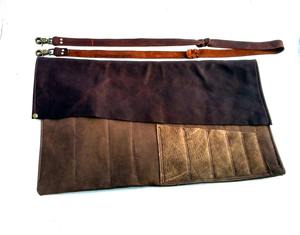 กระเป๋าใส่มีดเชฟหนังผสมผ้าแคนวาส สำหรับจัดระเบียบอุปกรณ์ครัว  แบบมืออาชีพ สำหรับจัดเก็บและพกพา รุ่น LCKR-0010 - Product Image 4