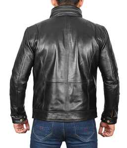 Chaqueta de Cuero Vacuno Genuino para Hombre de Alta Calidad, Diseño Personalizado 2026, Impermeable, Transpirable, Anti-UV, Cuello Mao, Estilo Bomber - Product Image 3