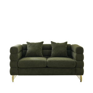 Divano Sezionale Oversize a 2 Posti da 60 Pollici con Seduta Profonda in Tessuto Confortevole e Morbido per Soggiorno - Product Image 6