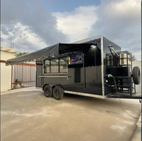 Camion de restauration mobile entièrement équipé pour burgers, tacos, pizzas, frites et grillades, personnalisable, à vendre aux États-Unis