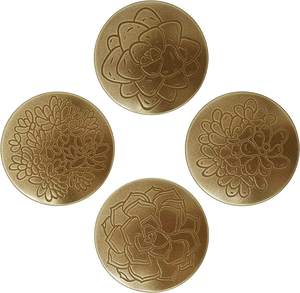 Natural Succulent Car Coasters for Cup Holders Universal Absorbent with Cork Backing Cute Auto <b>Interior</b> <b>Accessories</b> - Product Image 1