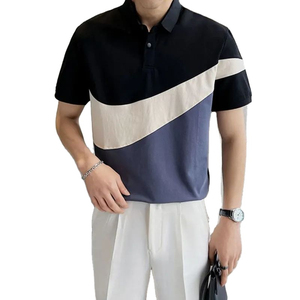 Polo pour homme de qualité supérieure, color block, confortable, vêtements masculins modernes, vêtements de golf et de tennis, fournisseur en gros, logo personnalisé - Product Image 2