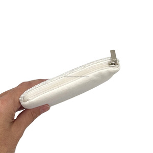 Porte-monnaie brodé à la main avec perles, fermeture éclair, en tissu de coton, écologique, durable, de haute qualité, unisexe, grand format, doux - Product Image 3