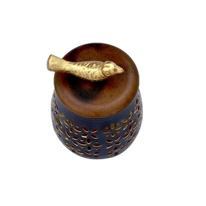 Porte-bougie et pot couvercle en bois oiseau en métal créatif Vintage chandelier en métal décoration de la maison bougie faite à la main - Product Image 2