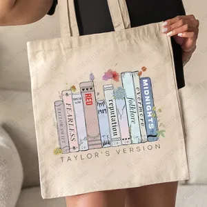 Bolsa de Lona con Diseño Floral del Álbum Swiftie, Merchandise de The Eras Tour, El Mejor Regalo para Fans de TS, Amantes de la Música, Bolsa de Compras - Product Image 5