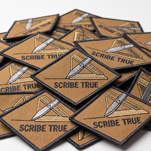 Grattoir à cartes demi-cercle, outil de travail du bois, patch de broderie, fabricant en gros personnalisé - Product Image 5