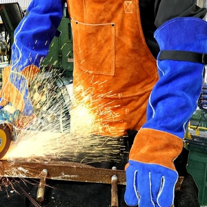 Guantes de Soldadura de Cuero Reforzado, Resistentes a la Abrasión, de Larga Duración, para Trabajo Pesado y Protección contra Incendios - Product Image 6