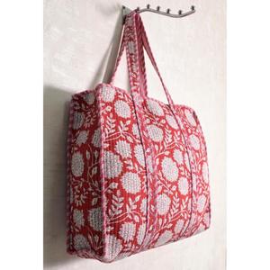 Sac fourre-tout en coton fait main indien, imprimé floral, sac à bandoulière matelassé, sac de shopping bohème pour femmes - Product Image 2