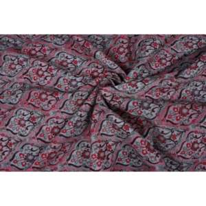 Tela de Seda Dola Bordada con Damasco Floral Metálico Rosa, 44 Pulgadas de Ancho por Yarda, para Manualidades - Product Image 4
