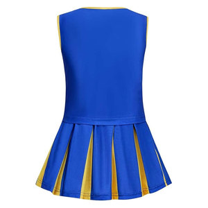 Ensembles d'uniformes de cheerleading pour femmes de haute qualité, écologiques, à séchage rapide, légers, couleur unie, 100% polyester, logo personnalisable - Product Image 3