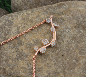 Collier pendentif en argent sterling plaqué or rose avec zircon cubique, pour femme, diamant solitaire AAA, délicat, cadeau de mariage - Product Image 5