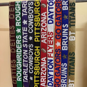 Hot Selling Personalized Football Fan Lanyard Handmade Beaded Clear Bags Straps Custom Colors & Names sports team Straps 2026 - Product Image 1