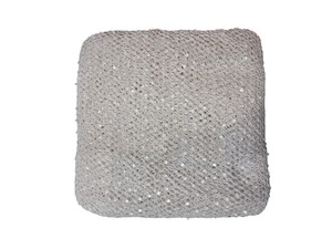 Tissu en nylon blanc à sequins en gros, maille hexagonale ouverte et embellissements scintillants pour robes de soirée et tenues de gala - Product Image 1