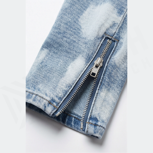 GENERSA SPORTS Jean droit pour homme style hip-hop automne, en velours côtelé mi-lourd, délavage enzymatique, extensible, séchage rapide, braguette boutonnée, devant plat - Product Image 5