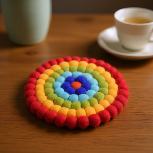 Sous-verres en feutre multicolores, tapis et coussinets élégants pour la protection des plans de travail - Product Image 3