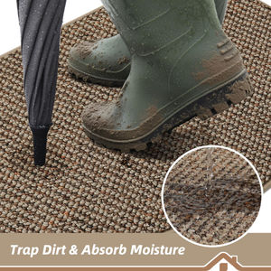 Nouveaux tapis d'entrée en polypropylène demi-cercle, tapis d'entrée anti-saleté pour <span class=keywords><strong>porte</strong></span> d'entrée avant et arrière - Product Image 5