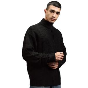 Cárdigan con cremallera de invierno para hombre, suéter transpirable, antiencogimiento y antiarrugas, prendas de punto de Cachemira de invierno - Product Image 1