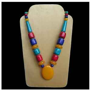 Elegante Collar de Perlas de Resina de Imitación Hecho a Mano, Estilo Vintage, Tonos Vibrantes, Cómodo de Usar, Unisex, para Fiestas y Ocasiones - Product Image 6