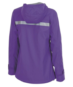 Veste de randonnée softshell bleu clair à capuche pour femme, imperméable, fermeture éclair, manches longues, coupe classique, longueur normale - Product Image 6