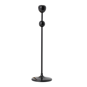 Support à bougies en aluminium coulé, finition noire, design élégant et moderne, qualité supérieure, pour la décoration intérieure, fait main et personnalisable. - Product Image 2
