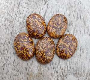 Cabujón de Jaspe Natural Mariah Ovalado con Base Plana, Piedra Suelta para Joyería, Manualidades y Coleccionismo - Product Image 5