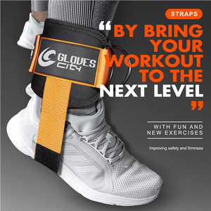 สายรัดข้อเท้าแบบคลาสสิก ผลิตจากผ้าฝ้ายเนโอพรีนอย่างดี พร้อมแผ่นรองรับแรงกระแทก ตัวล็อคแบบวงแหวนคู่ ป้องกันอย่างมืออาชีพ เหมาะสำหรับการออกกำลังกายในยิม - Product Image 4