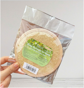 Dried Loofah Bath <b>Sponge</b> Oval Shape All <b>Natural</b> For Adults Plain Style Opp Bag Packaging - Product Image 2