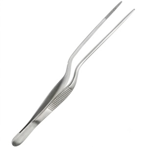 Pinces chirurgicales en acier inoxydable à pointe courbée, certifiées CE Classe I, instrument manuel pour salle d'opération - Product Image 4