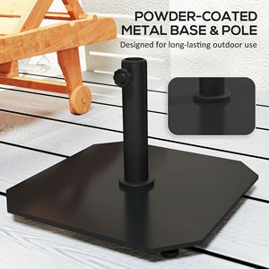 Base per Ombrellone da Patio Quadrata Rinforzata 41 Libbre, Supporto in Metallo con Piedini Regolabili per Uso in Palestra, Raggio 2,5m - Product Image 5