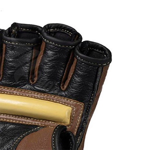 Gants de grappling en cuir 4oz pour MMA, avec poignées, étanches et sangle de poignet réglable, pour l'entraînement de boxe et de kick-boxing - Vente en gros - Product Image 6