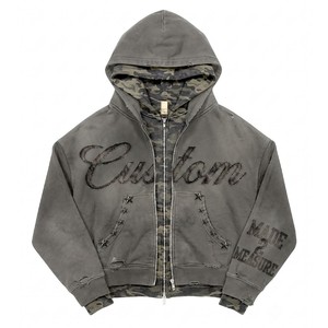 Fournisseur en gros de sweats en coton, proposant des sweats à capuche en molleton épais pour les marques de streetwear, production en usine en gros - Product Image 6