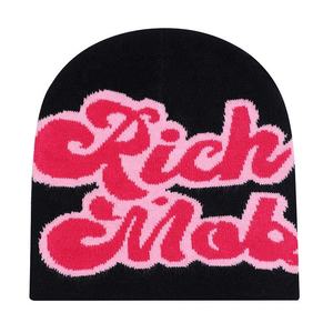 Bonnet tricoté unisexe OEM personnalisé de haute qualité 100 % acrylique, avec étiquette tissée teinte à la lettre, pour l'hiver, le ski et le pêcheur, modèle adulte courant - Product Image 6