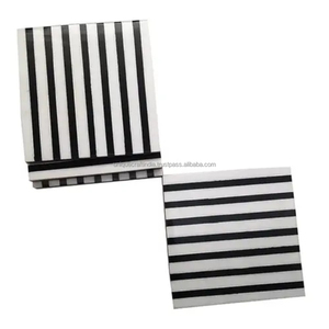 Posavasos de madera impresos decorativos elegantes hechos a mano modernos vasos elegante decoración de mesa rústica accesorios de madera únicos - Product Image 2