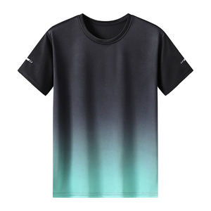 Camiseta Deportiva Personalizada con Degradado para Hombre, Absorbe la Humedad, Secado Rápido, para Gimnasio, Deportes, Camiseta Atlética de Poliéster con Efecto Ombre para Correr - Product Image 3