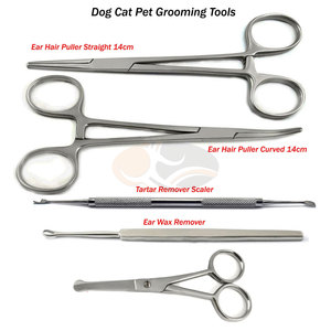 ชุดอุปกรณ์กรูมมิ่งสัตว์เลี้ยงขนาดเล็กแบบมืออาชีพ 5 ชิ้น สำหรับสุนัขและแมว กำจัดคราบหินปูนที่หู กรรไกรตัดแต่งขนอย่างแม่นยำ ปลอดภัย ทำจากสแตนเลส - Product Image 6