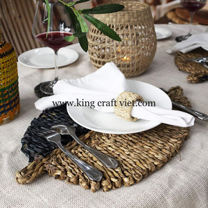 Ensemble de napperons en jacinthe d'eau naturelle faits à la main, tapis de Table rond écologique pour décor de salle à manger, cuisine, restaurant, vente en gros - Product Image 4